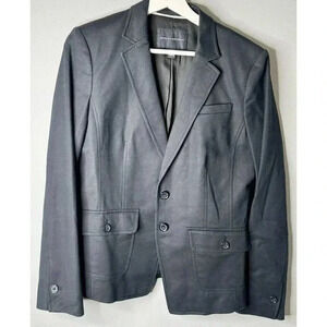 Banana Republic Black & Inside Trimmed White 2 button Classic Blazer Size 10
